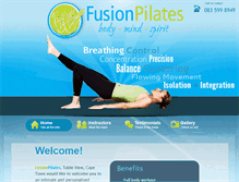 Tablet Screenshot of fusionpilates.co.za